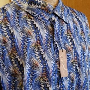 Karl knox veronelli blue yellow abstract feather